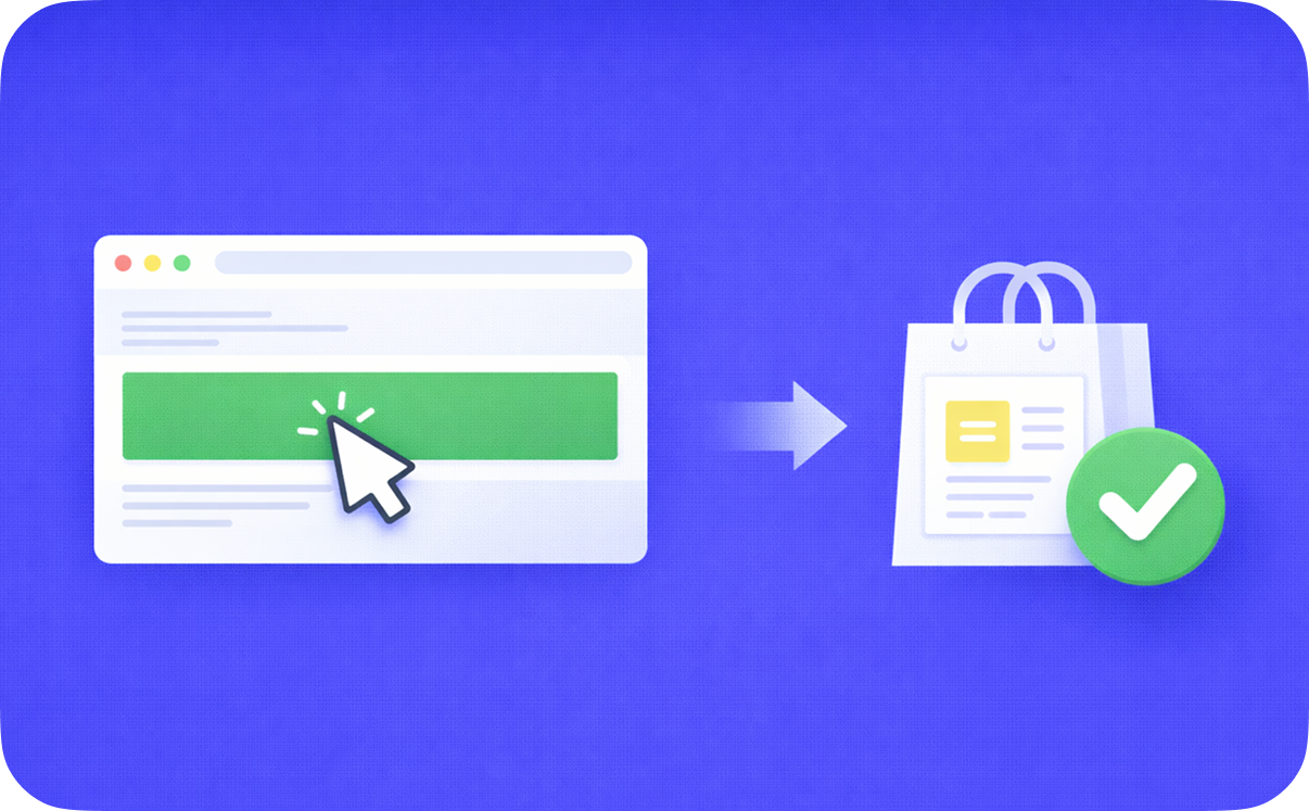 Visitor clicks ad and completes subscription